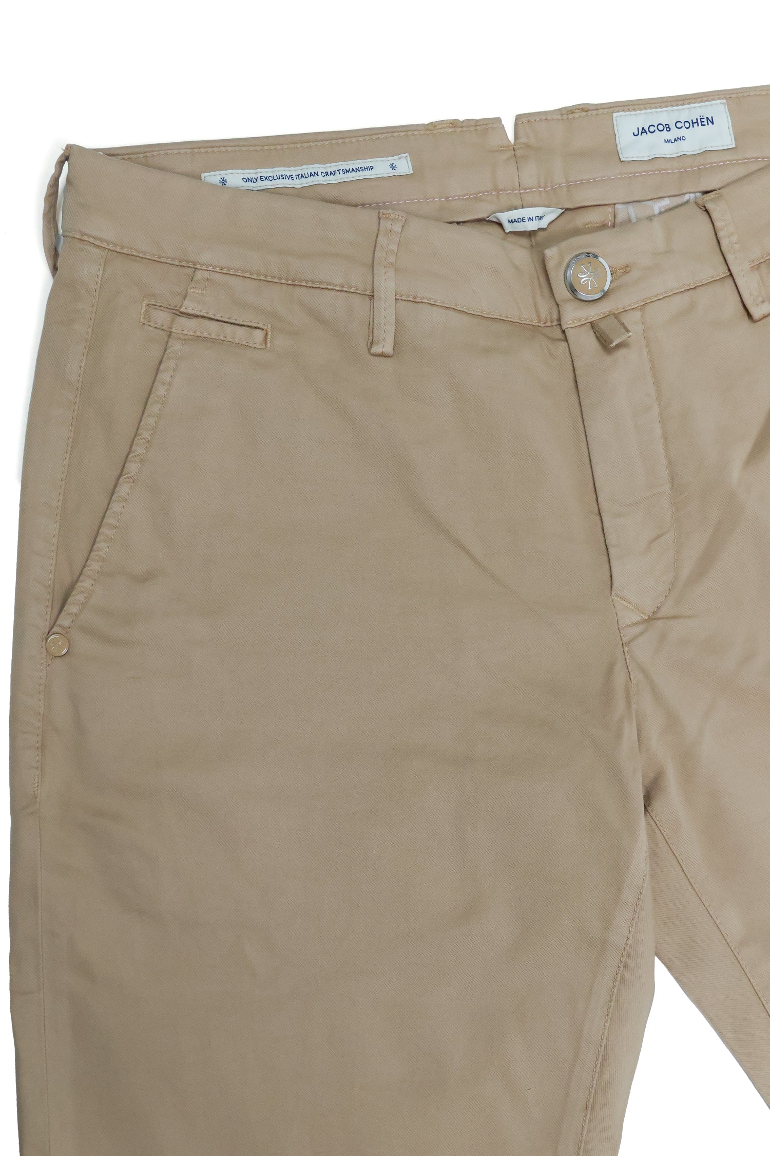 JACOB COHEN | Bobby Twill Cotton Trousers | Taupe