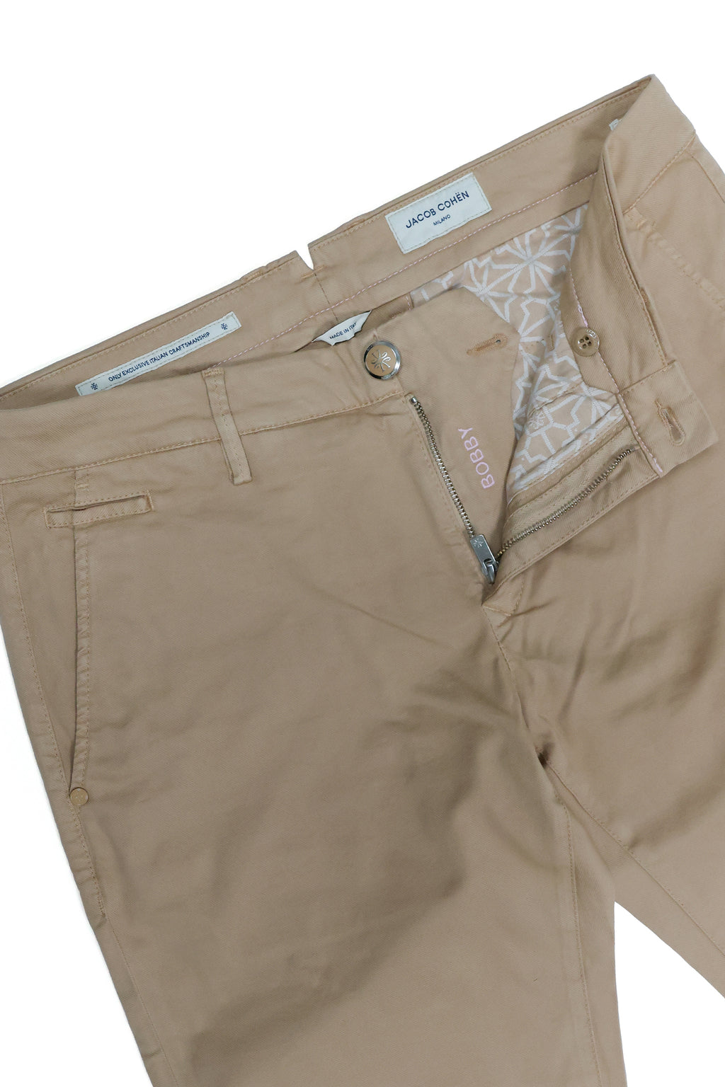 JACOB COHEN | Bobby Twill Cotton Trousers | Taupe