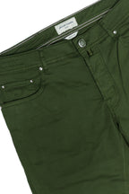 JACOB COHEN | Bard Twill Cotton Trousers | Forest