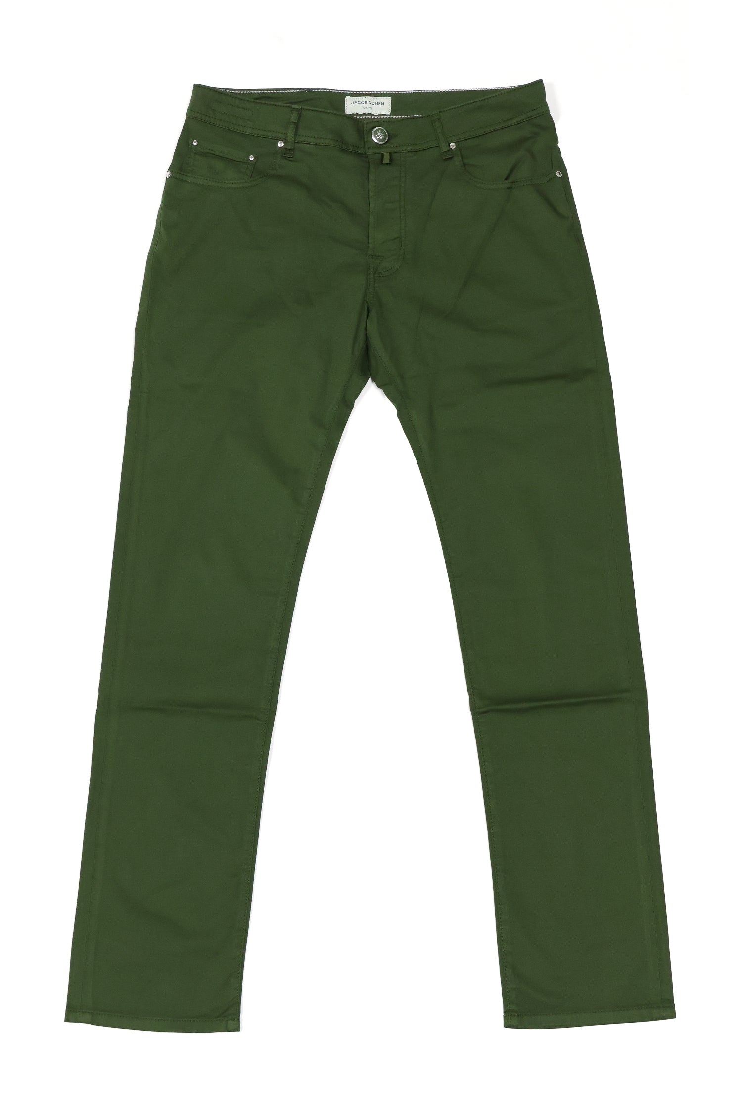 JACOB COHEN | Bard Twill Cotton Trousers | Forest