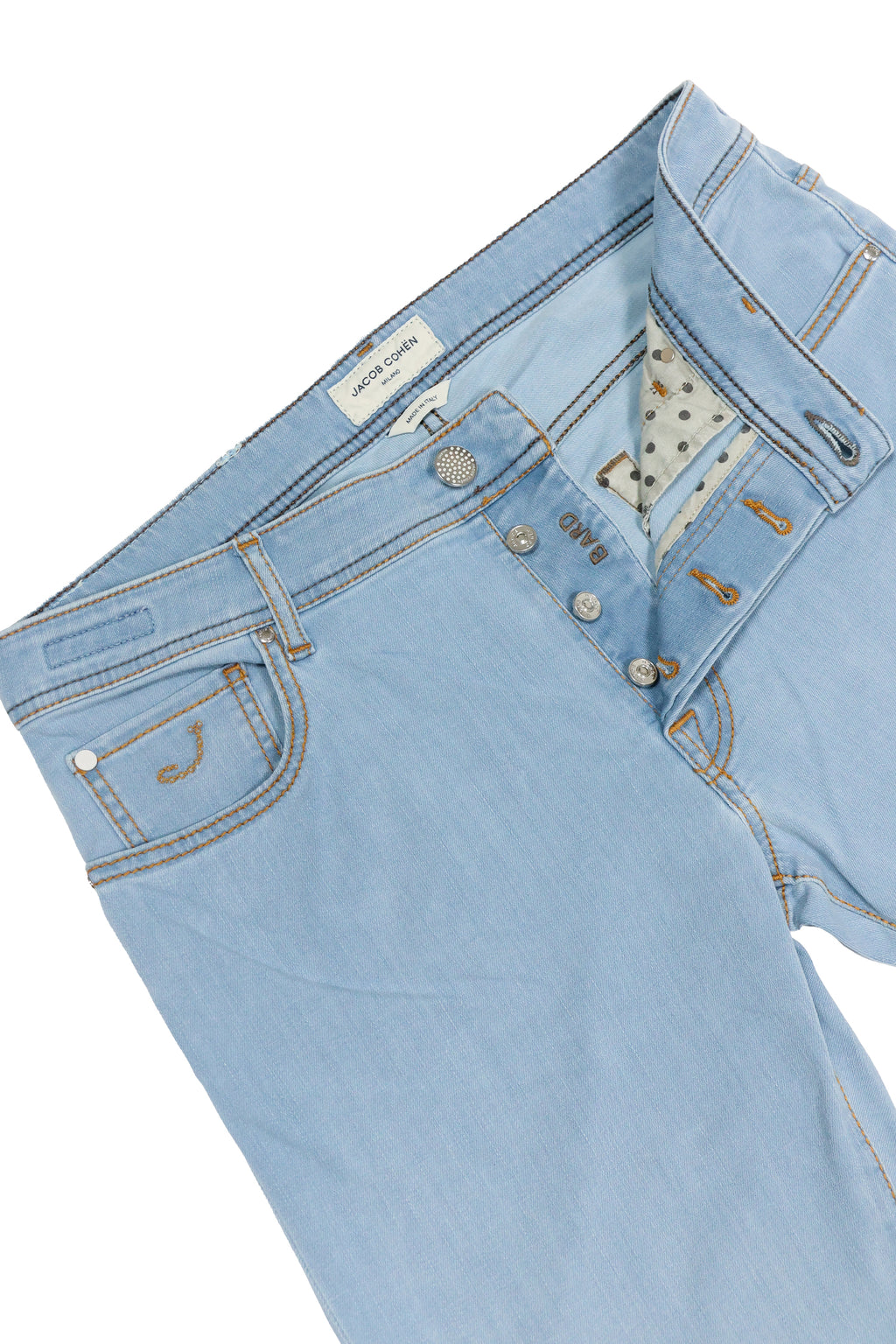 JACOB COHEN | Bard Jeans Spotty Patch | Pale Denim