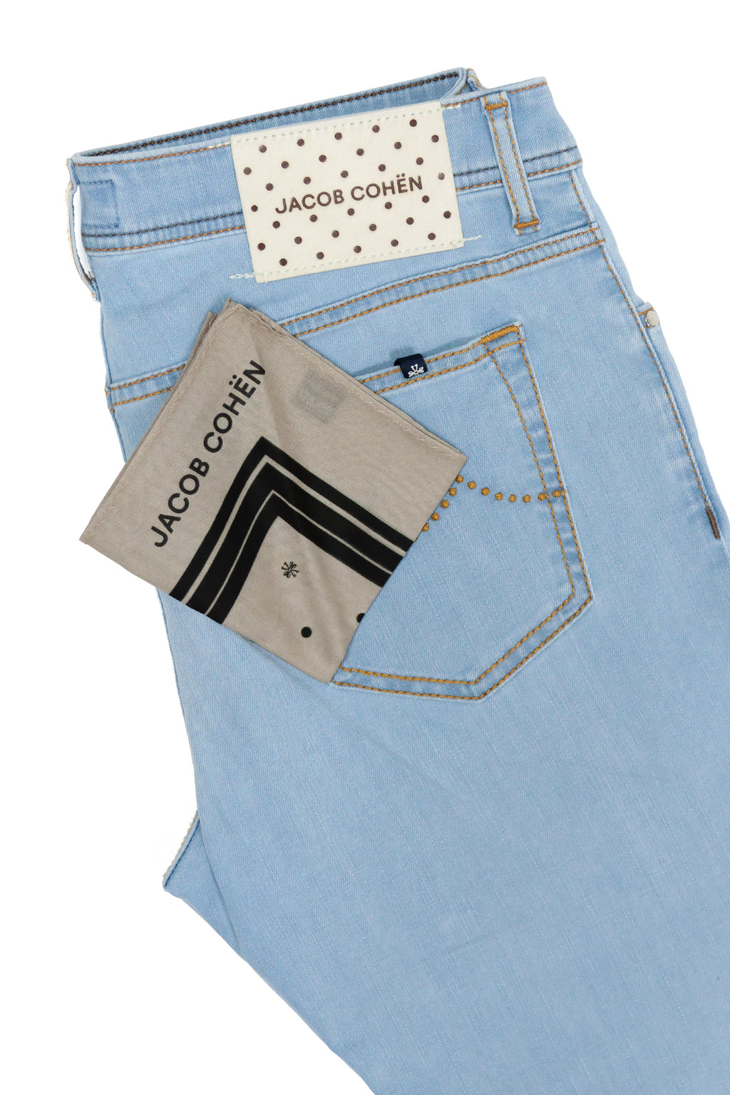 JACOB COHEN | Bard Jeans Spotty Patch | Pale Denim