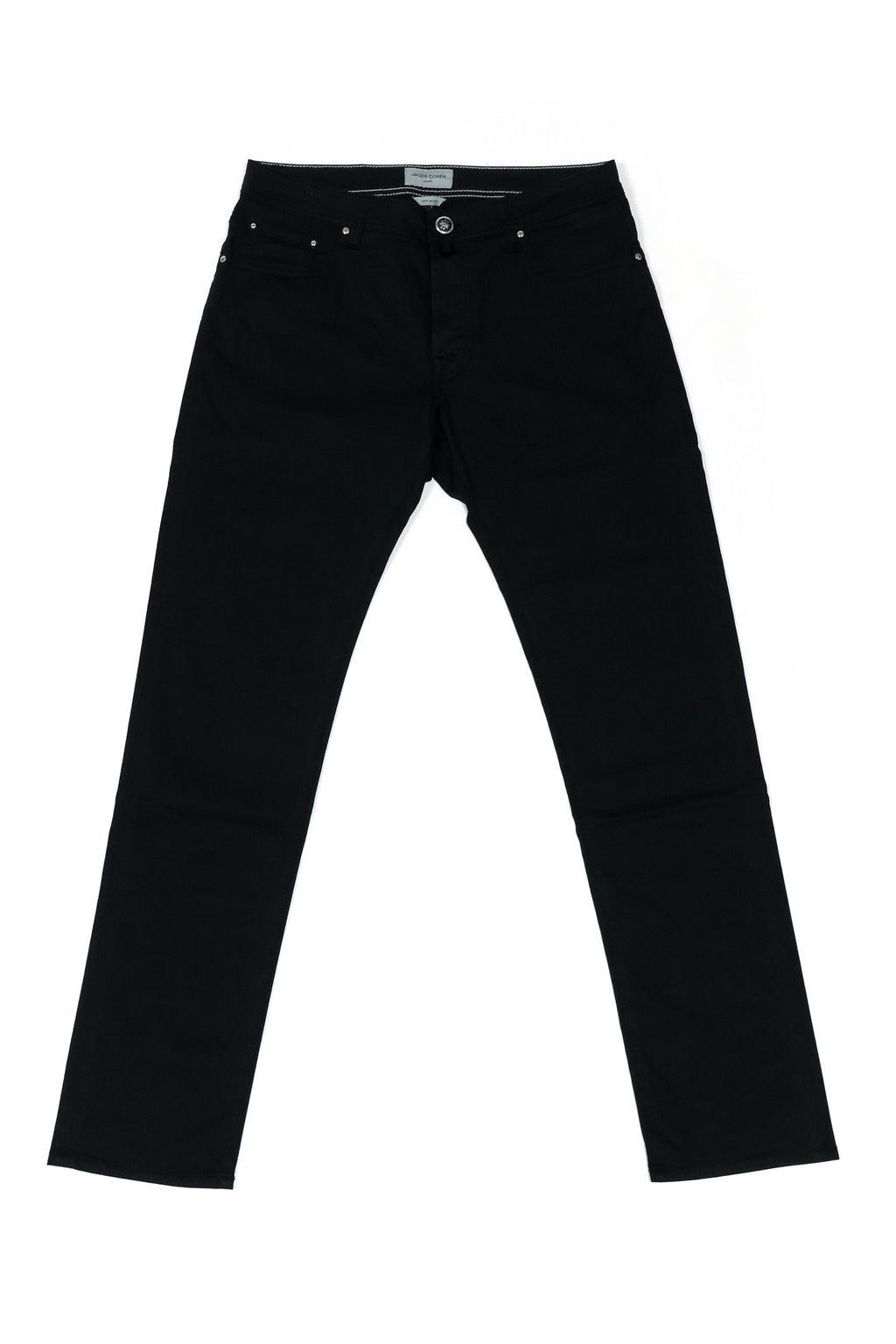 JACOB COHEN | Bard Twill Cotton Trousers | Black