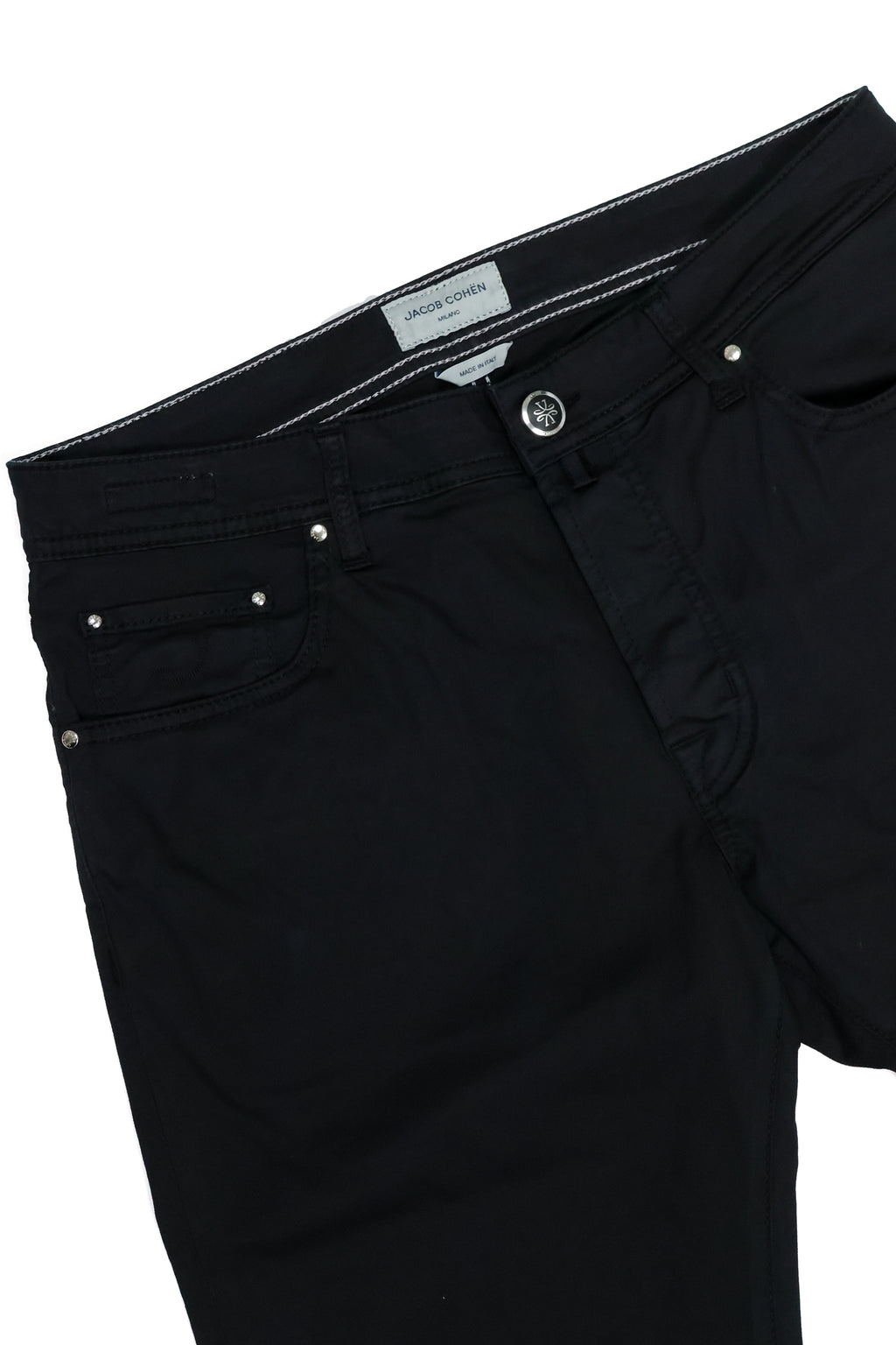 JACOB COHEN | Bard Twill Cotton Trousers | Black