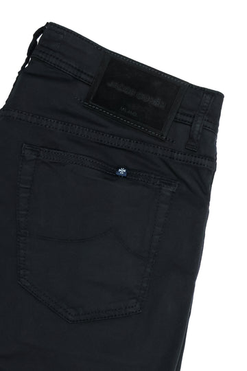 JACOB COHEN | Bard Twill Cotton Trousers | Black