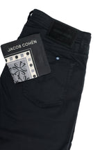 JACOB COHEN | Bard Twill Cotton Trousers | Black