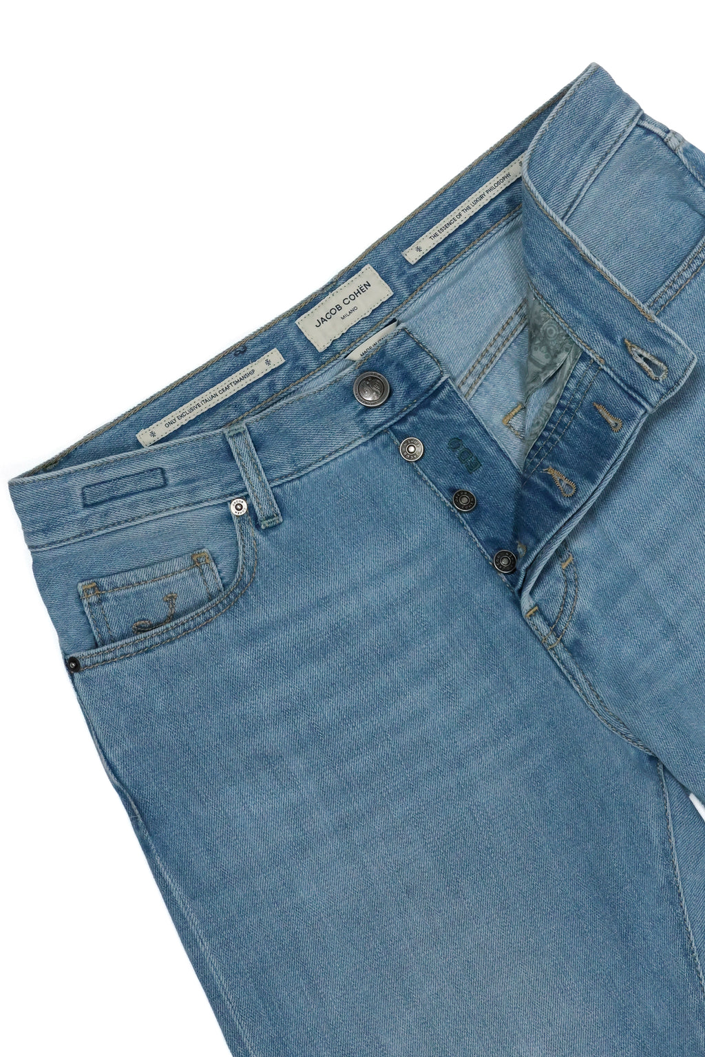 JACOB COHEN | Edo Regular Straight Jeans | Pale Denim