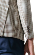 TOMBOLINI | Zero-Gravity Check Jacket | Coffee & Cream