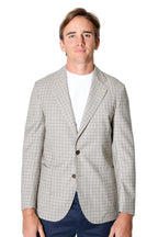 TOMBOLINI | Zero-Gravity Check Jacket | Coffee & Cream