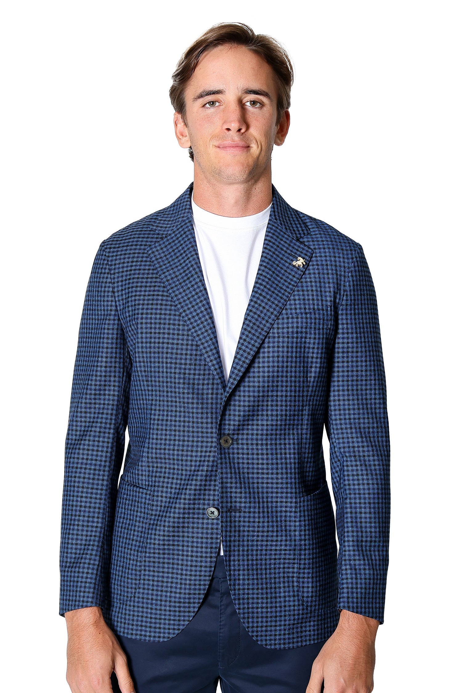 TOMBOLINI | Zero-Gravity Check Jacket | Blue & Black