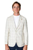 TOMBOLINI | Zero-Gravity Large Check Jacket | Cream