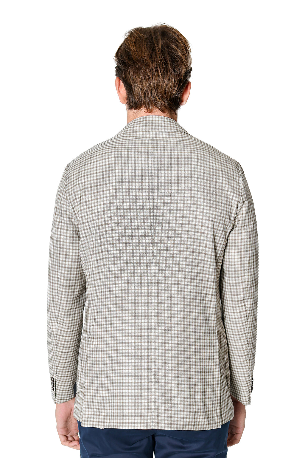 TOMBOLINI | Zero-Gravity Check Jacket | Coffee & Cream