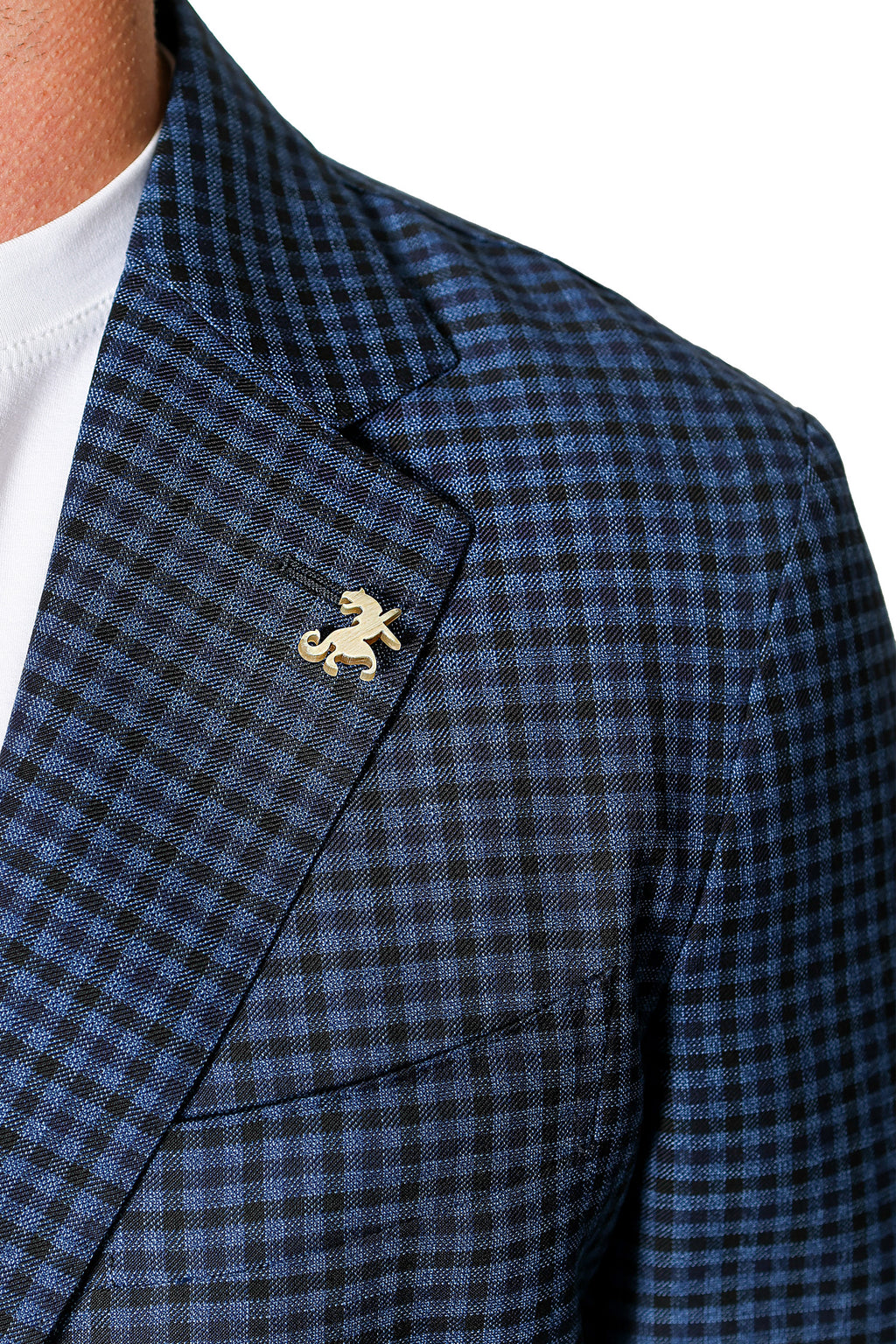 TOMBOLINI | Zero-Gravity Check Jacket | Blue & Black