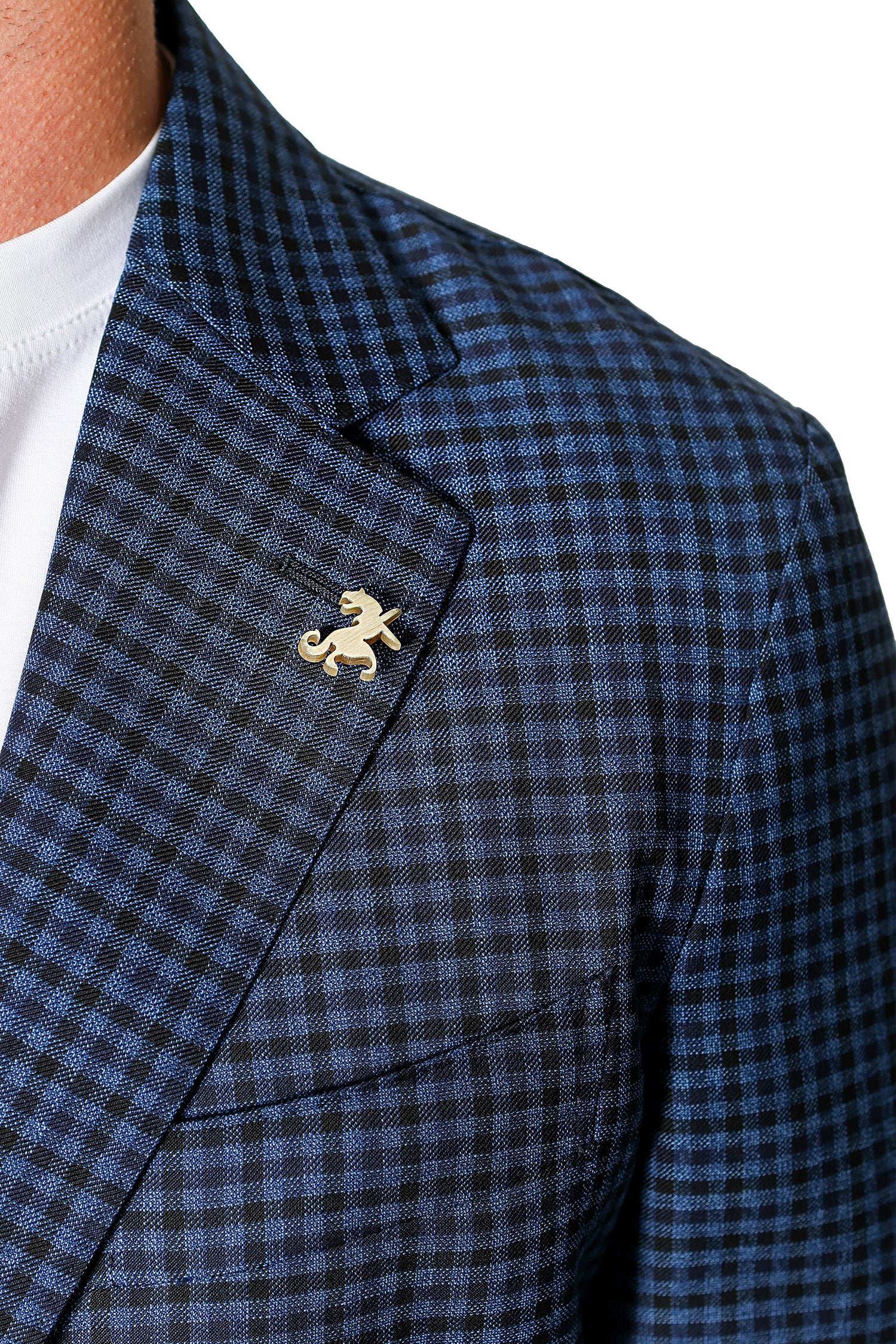 TOMBOLINI | Zero-Gravity Check Jacket | Blue & Black