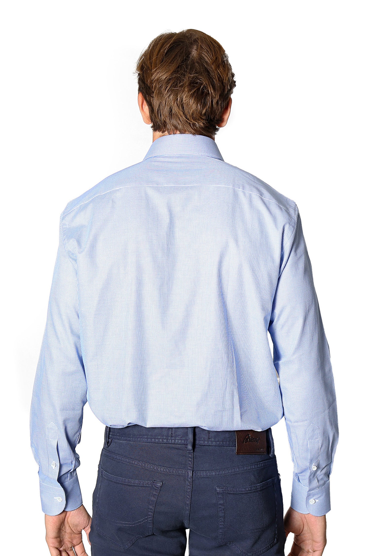 BRIONI | Brunico Houndstooth Shirt | Blues
