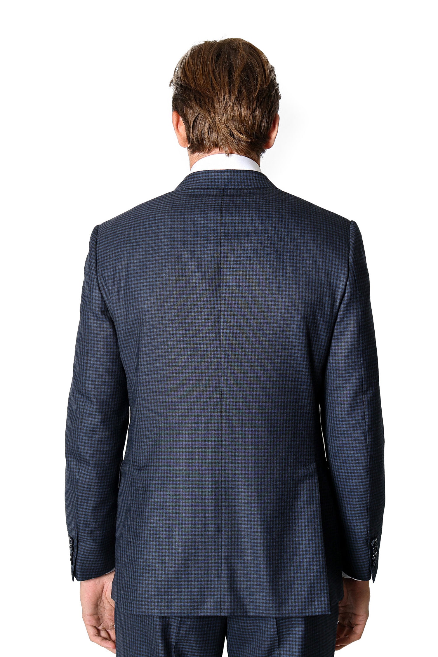 BRIONI | Small Check Suit | Blue-Black
