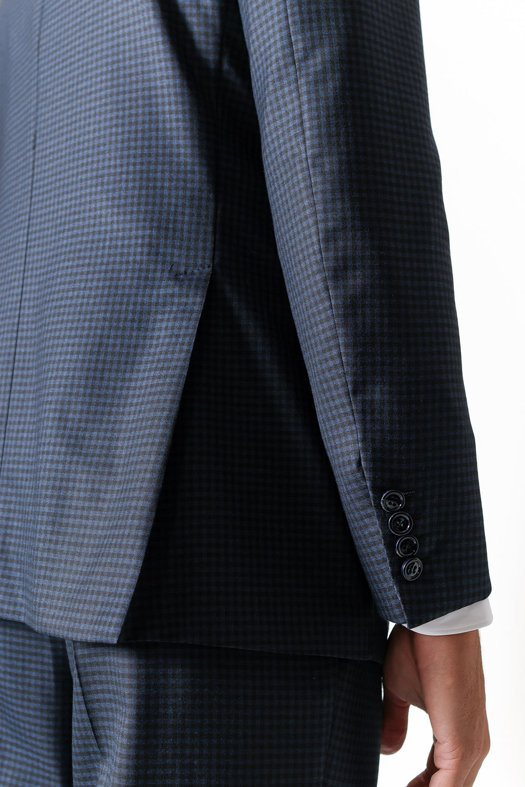 BRIONI | Small Check Suit | Blue-Black