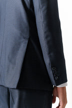 BRIONI | Small Check Suit | Blue-Black