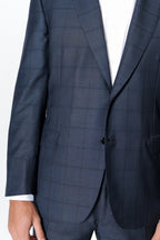 BRIONI | Wide Check Suit | Navy
