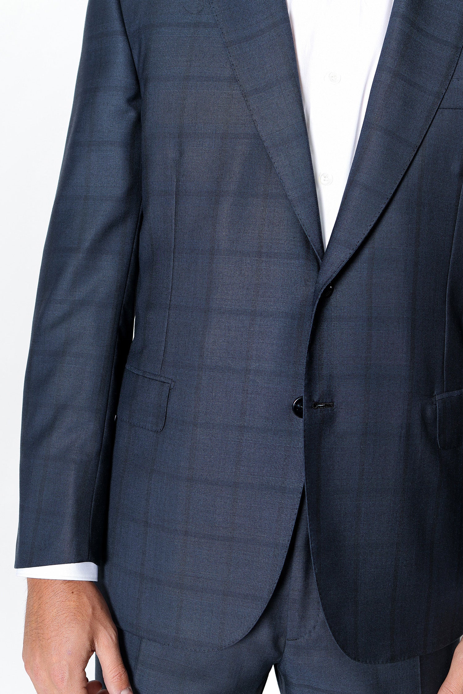 BRIONI | Wide Check Suit | Navy
