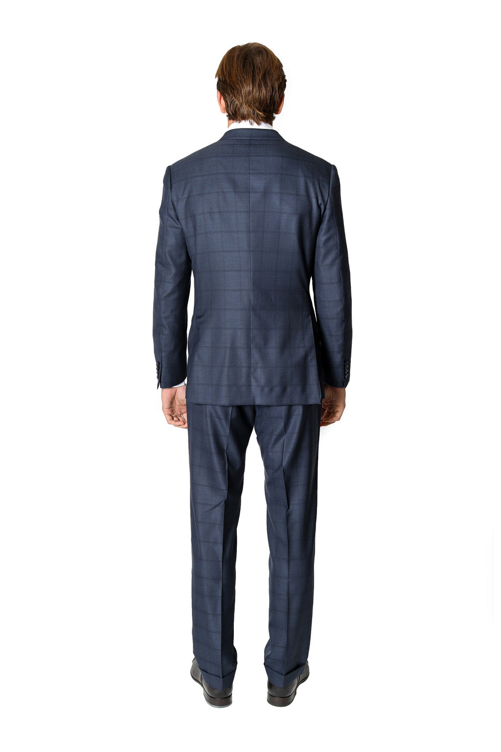 BRIONI | Wide Check Suit | Navy