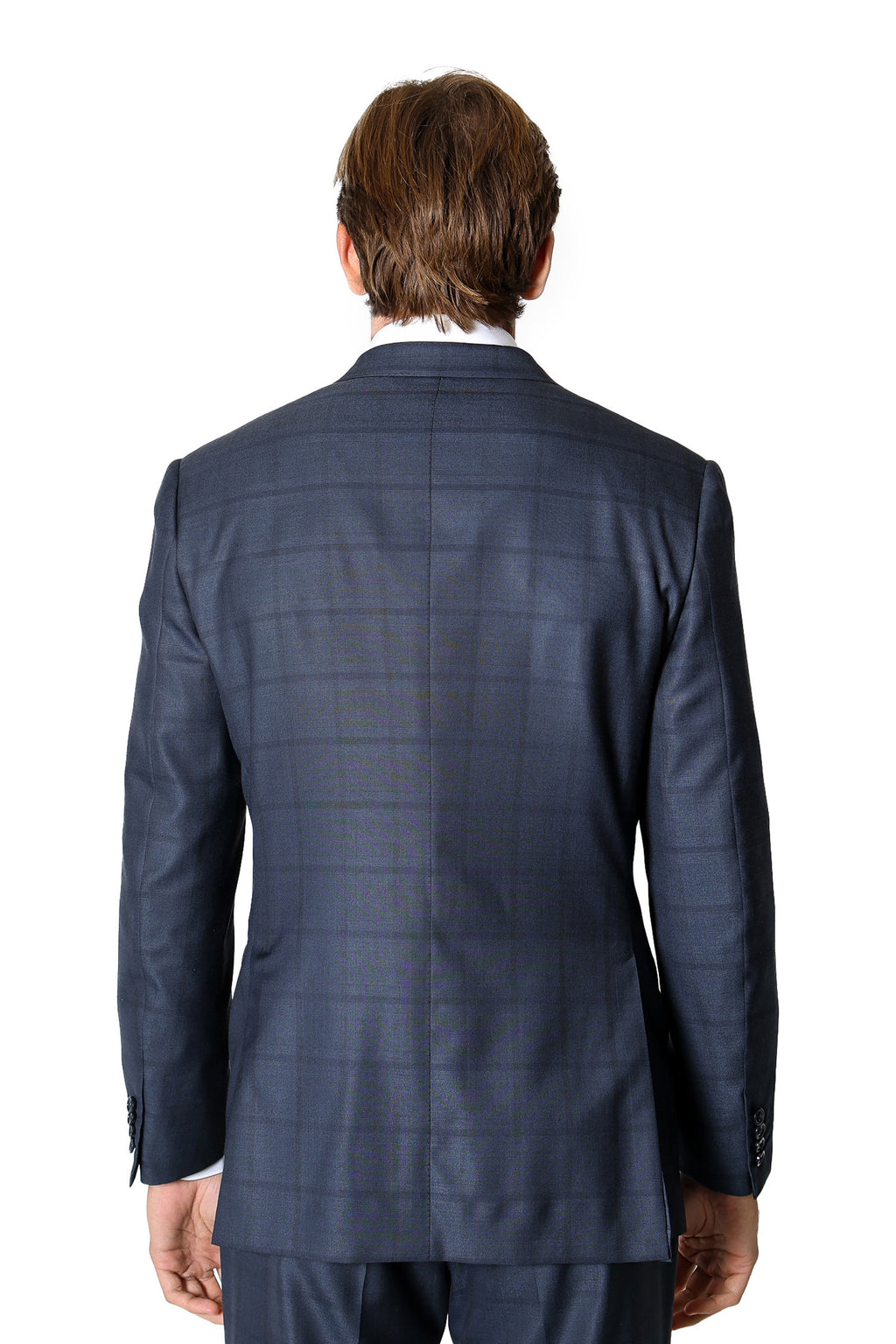 BRIONI | Wide Check Suit | Navy