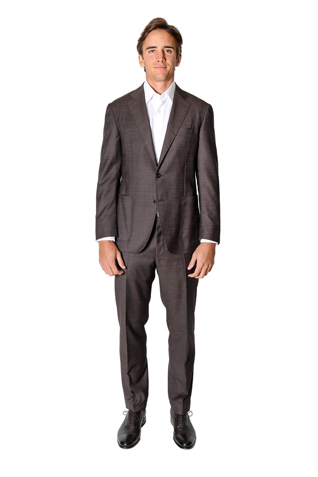 CANALI | Drop 7 Two-Tone Suit | Dark Brown