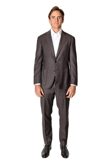 CANALI Dark Brown D7 Two-Tone Suit