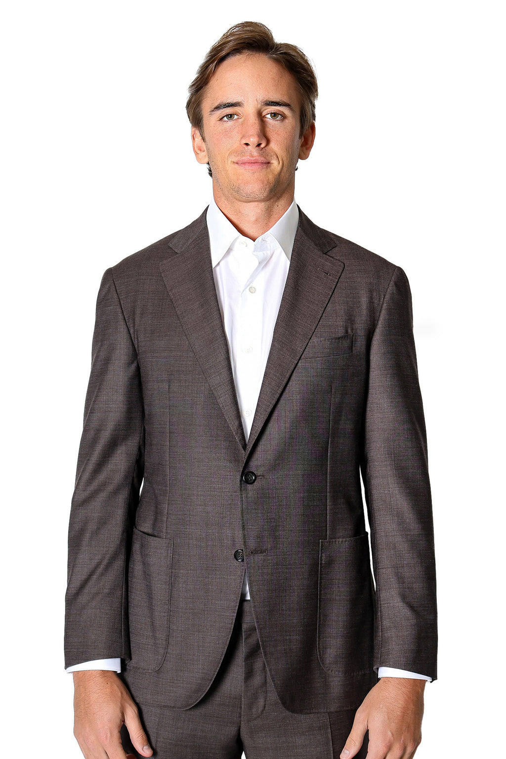 CANALI | Drop 7 Two-Tone Suit | Dark Brown