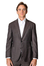CANALI | Drop 7 Two-Tone Suit | Dark Brown