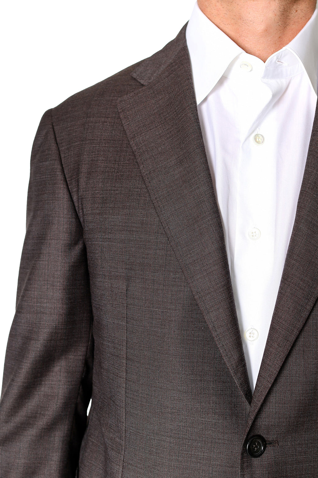 CANALI | Drop 7 Two-Tone Suit | Dark Brown