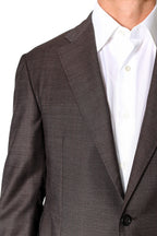 CANALI | Drop 7 Two-Tone Suit | Dark Brown