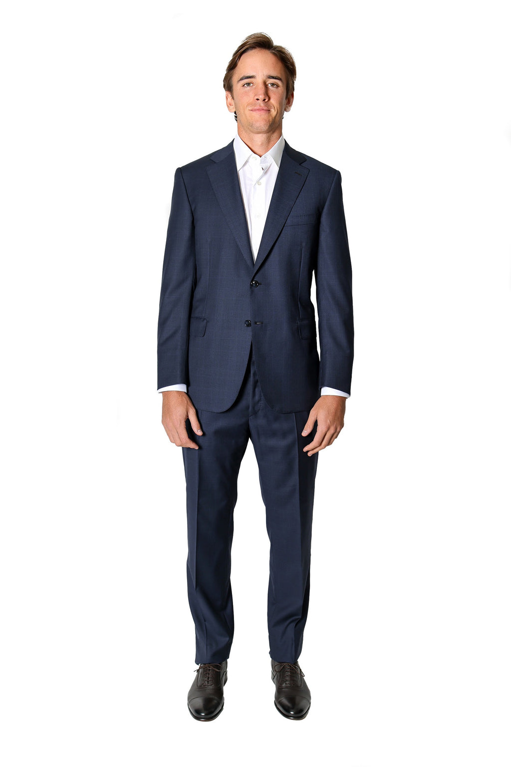 BRIONI | Check Suit | Navy