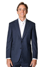 BRIONI | Check Suit | Navy