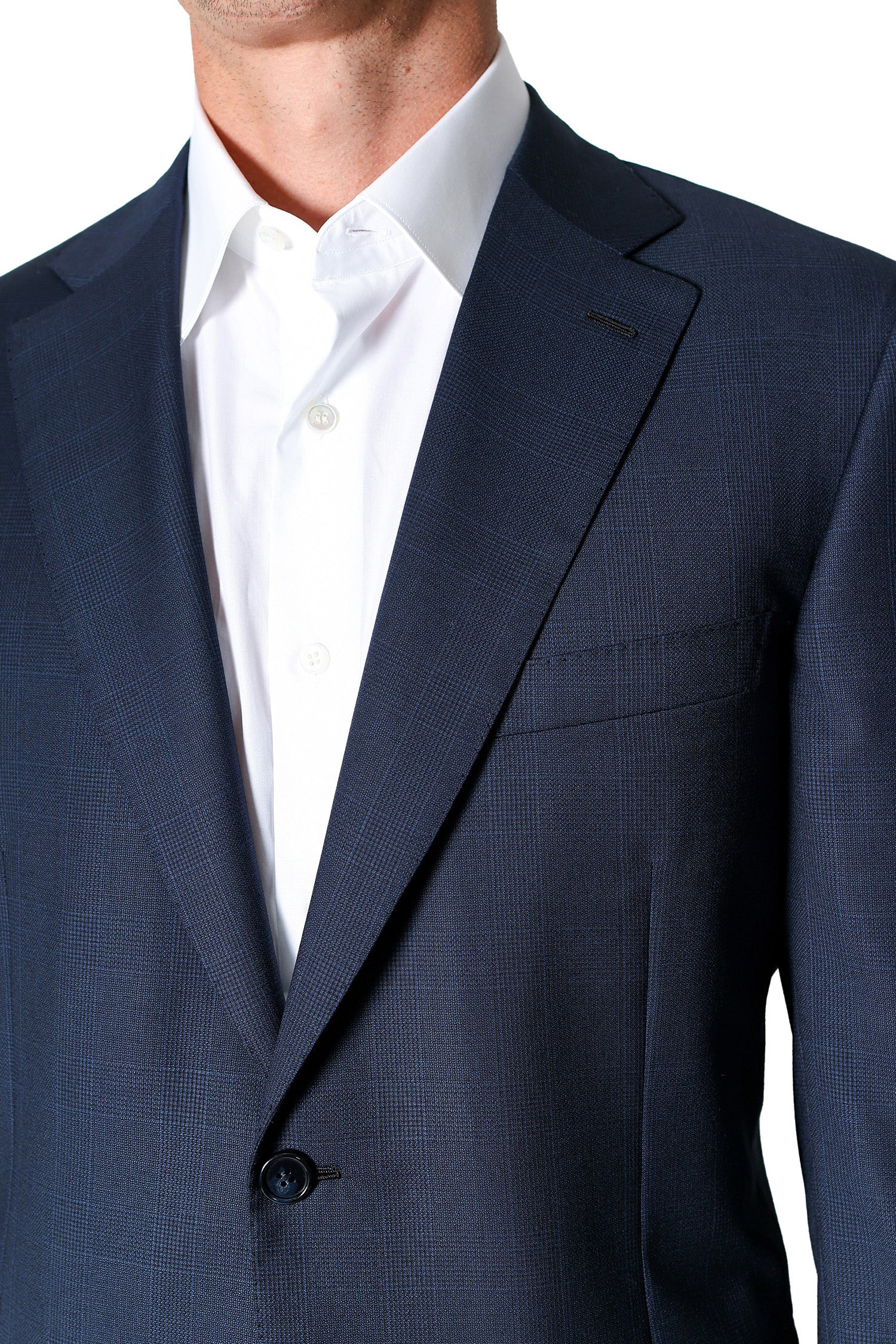 BRIONI | Check Suit | Navy