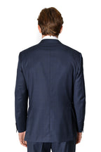BRIONI | Check Suit | Navy