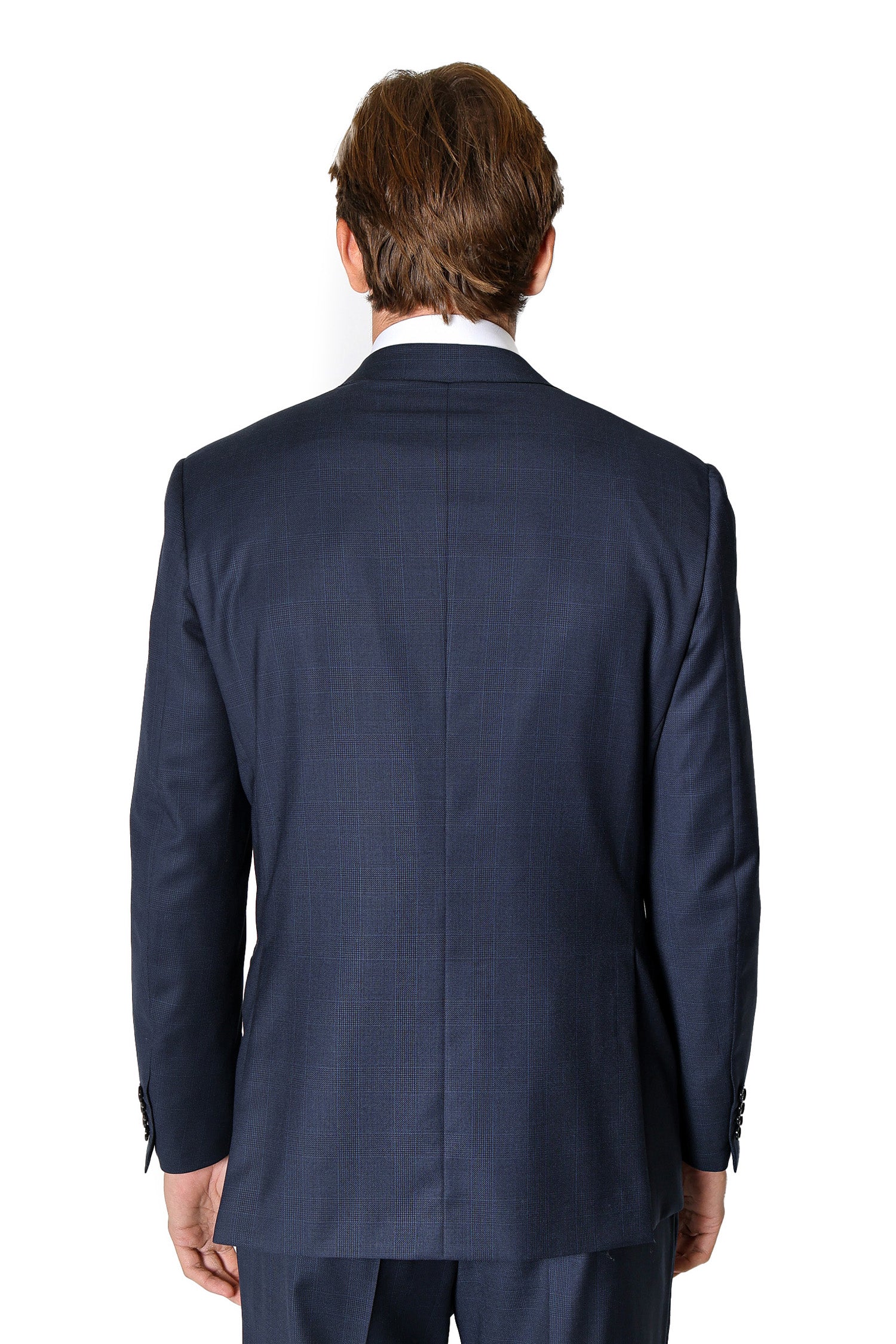 BRIONI | Check Suit | Navy