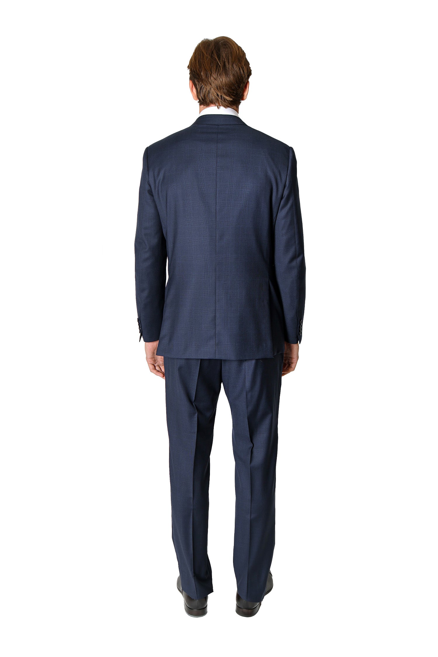 BRIONI | Check Suit | Navy