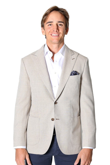 BRIONI Light Brown Unlined Plume Woven Jacket