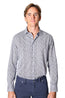 BRIONI | Vertical Stripe Shirt | Blue & White
