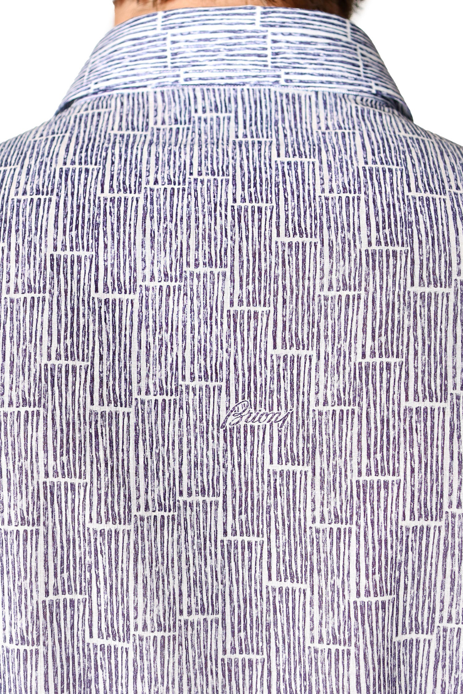 BRIONI | Vertical Stripe Shirt | Blue & White