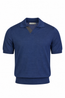 CANALI | Suede Trim Polo | Navy