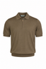 CANALI | Zip Neck Polo | Mid-Brown