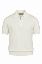CANALI | Zip Neck Polo | White