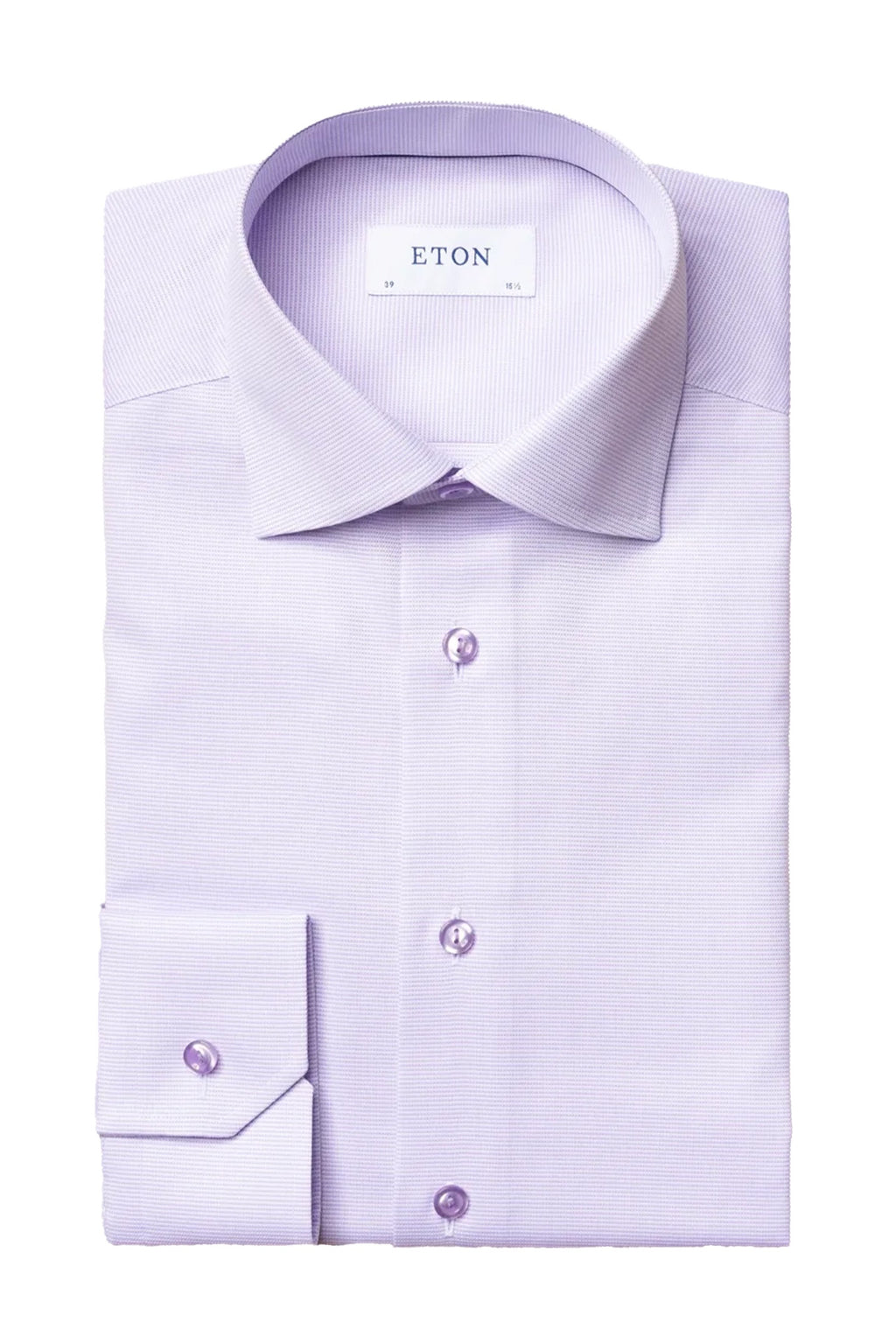 ETON | Slim Fit Micro Check Shirt | Purple