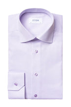 ETON | Slim Fit Micro Check Shirt | Purple