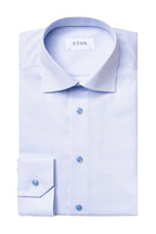 ETON | Slim Fit Micro Check Shirt | Blue