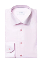 ETON | Slim Fit Micro Check Shirt | Pink