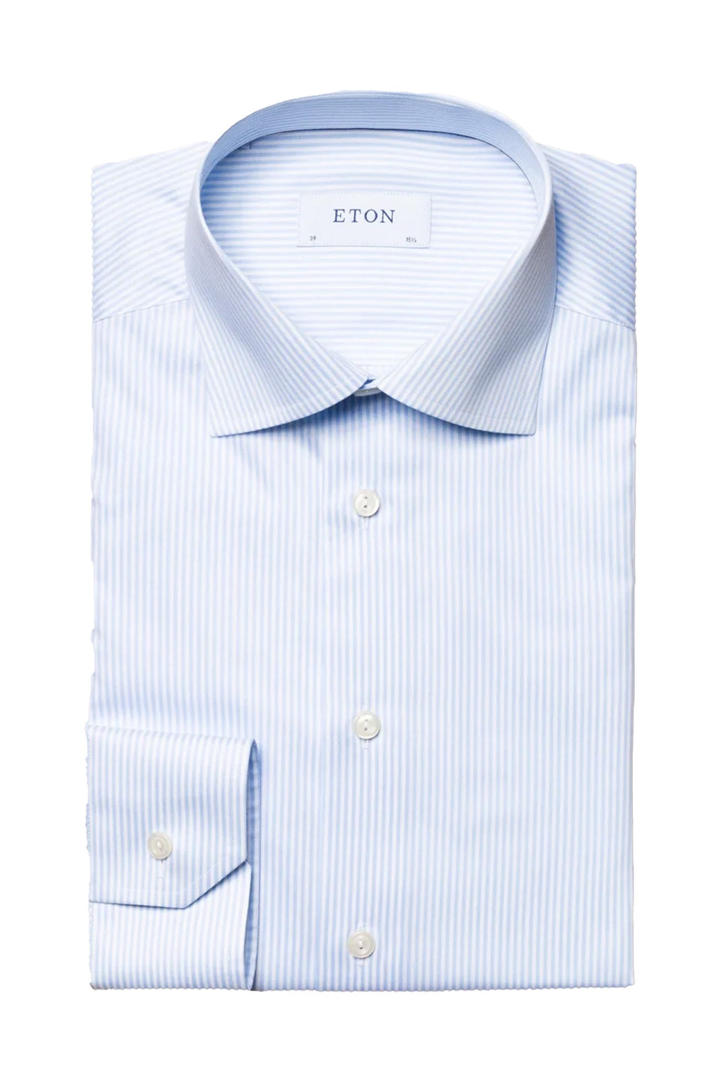 ETON | Cotton Striped Shirt | Pale Blue