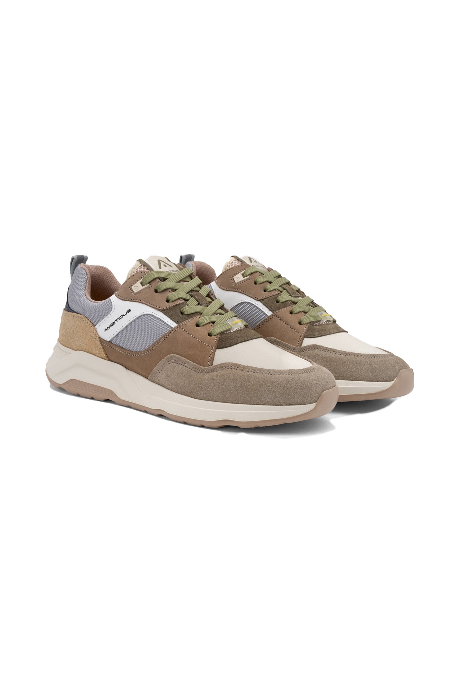 AMBITIOUS | Rider Sneaker | Khaki & White